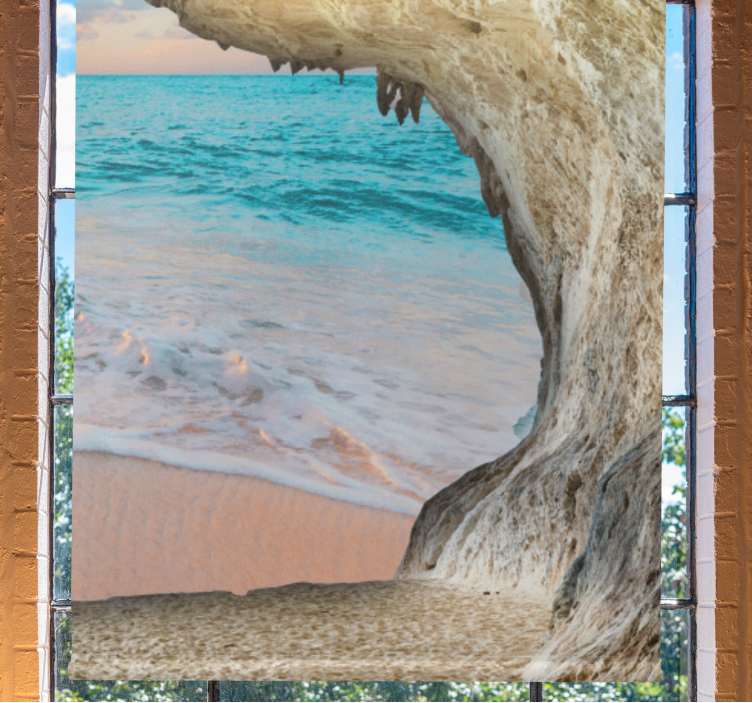 Roleta widok na plażę jaskiniową - TenStickers