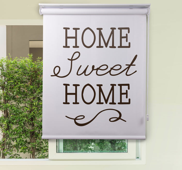 Nowoczesna roleta do kuchni z tekstem home sweet home - TenStickers