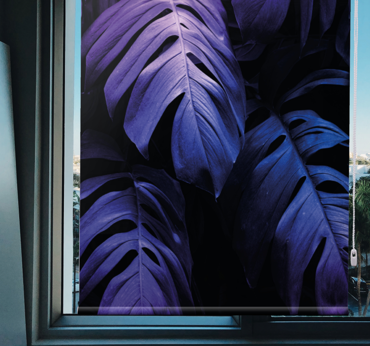 Roleta z kwiatami i roślinami liście monstery deliciosa - TenStickers