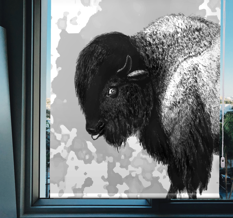 Roleta w zwierzęta żubr - TenStickers