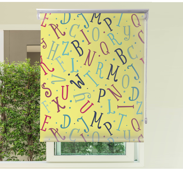 Roleta z tekstem kolorowe litery alfabetu - TenStickers