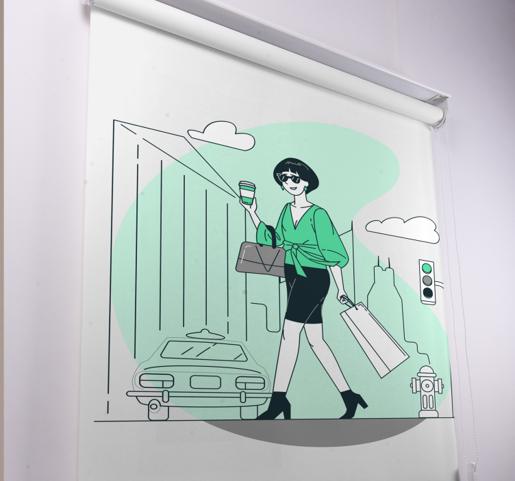 Roleta z tekstem stylowe życie miejskie - TenStickers