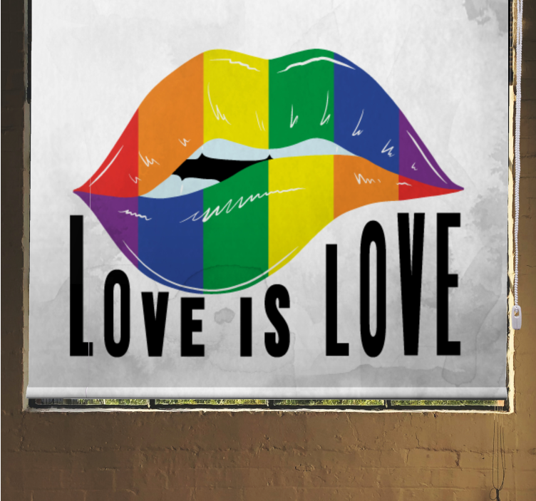 Roleta z tekstem tęczowa sztuka ust - TenStickers