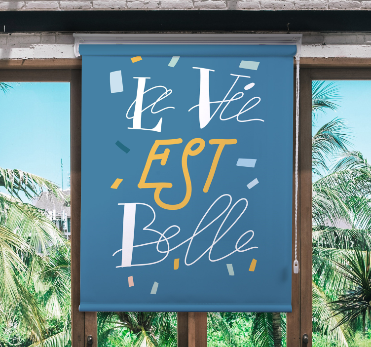 Rolety do głównej sypialni Elegancki tekst - TenStickers