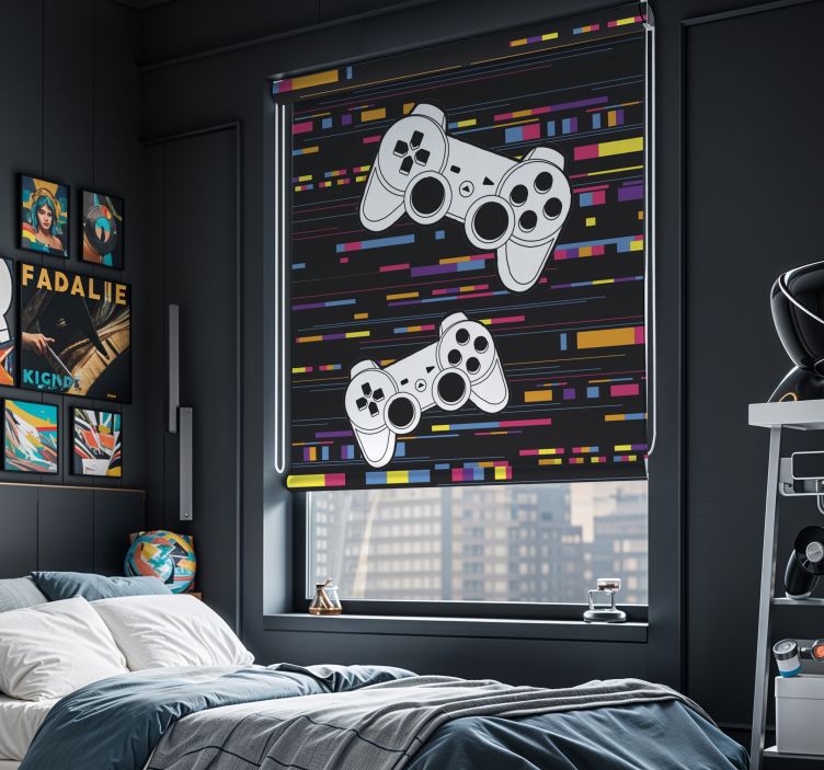 rolety dla maniaków Wielokolorowa konsola zdalna - TenStickers