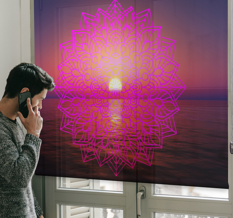 rolety medytacja Słoneczna mandala - TenStickers