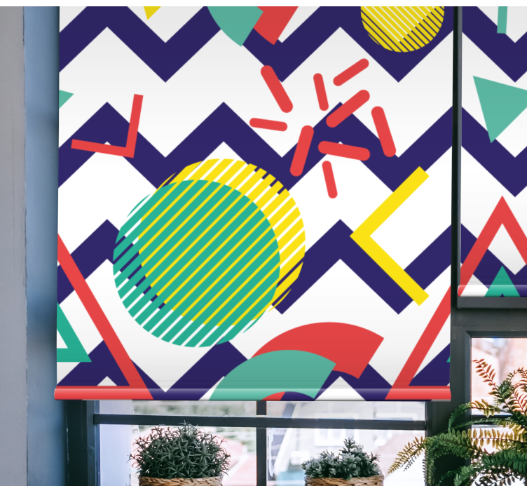 Nowoczesna roleta abstrakcyjne zabawne figury - TenStickers