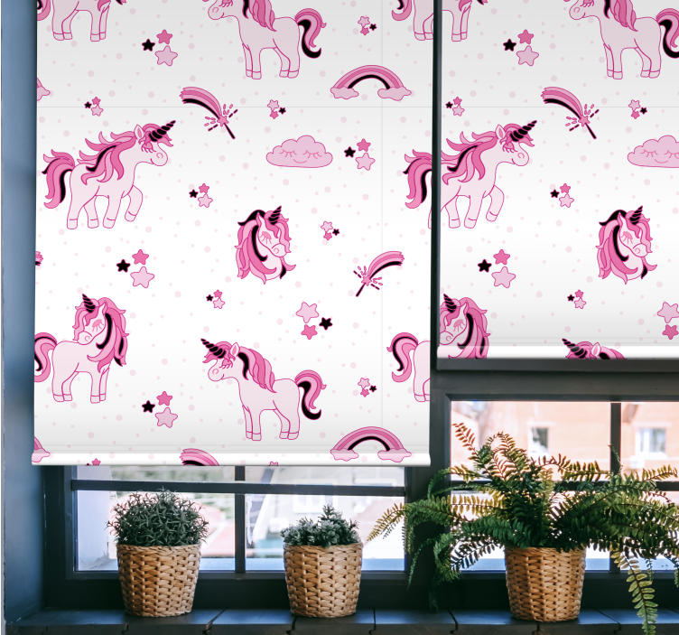 Roleta dla dzieci nadruk z jednorożcem - TenStickers