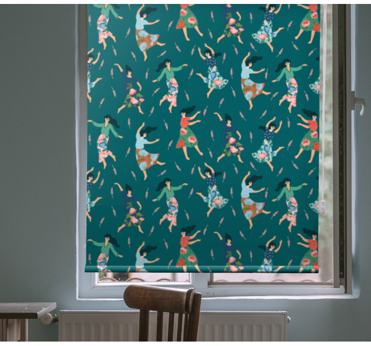 Oryginalna roleta wzór tańczących kobiet - TenStickers