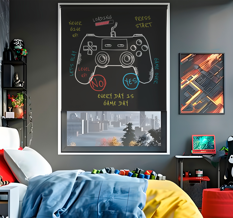 Zwariowana roleta objaśnienie przycisków sterujących - TenStickers