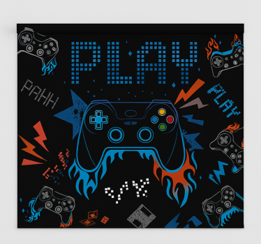 Roleta gamer konsola do gier retro punk - TenStickers