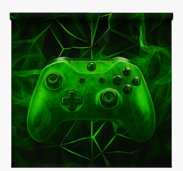 Roleta gamer neonowo-zielony kontroler mgły - TenStickers