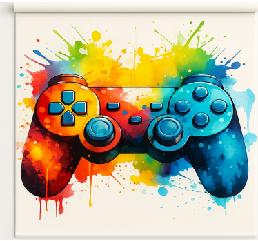 Roleta gamer kontroler rozprysku jasnej farby - TenStickers