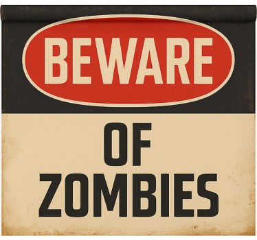 Roleta gamer uważaj na zombie - TenStickers