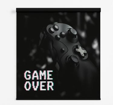 Roleta gamer matowo-czarna gra skończona - TenStickers