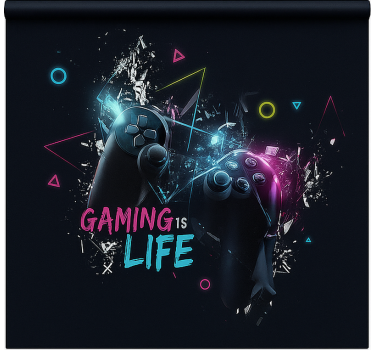 Roleta gamer gry to życie - TenStickers