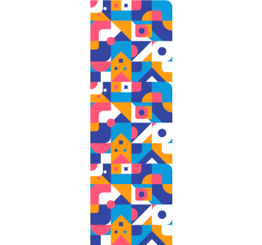 Roleta dla nastolatka kolorowa mozaika geometryczna - TenStickers