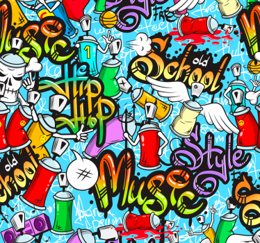 Roleta dla nastolatka w stylu graffiti hip-hop - TenStickers