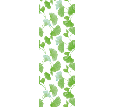 Nowoczesna roleta liście ginkgo w zieleni - TenStickers