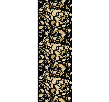 Nowoczesna roleta w stylu terrazzo czarno-złotym - TenStickers