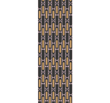 Nowoczesna roleta w brązowo-różowy geometryczny wzór - TenStickers