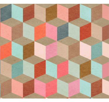 Nowoczesna roleta w pastelowy geometryczny wzór - TenStickers