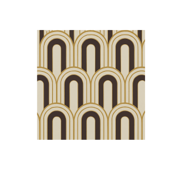 Roleta vintage z łukami w stylu art deco lat 70. - TenStickers