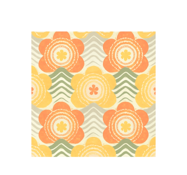 Roleta vintage w kwiatowy retro wzór z lat 70. - TenStickers