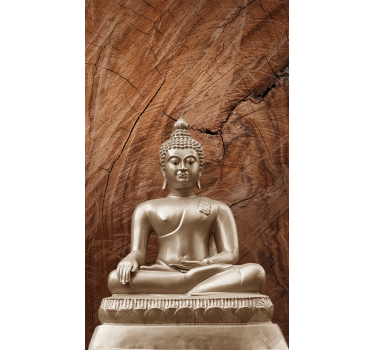 Roleta medytacja Drewniany budda - TenStickers