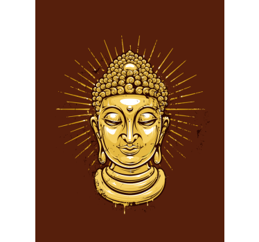 rolety zen Złoty sillouhette buddy - TenStickers