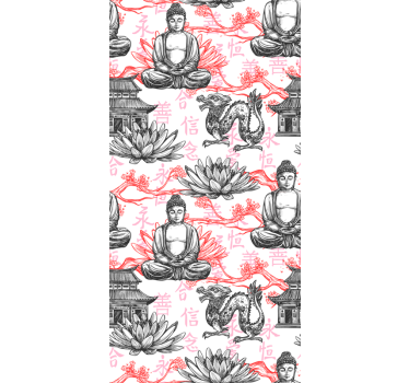 rolety zen Ozdobny budda - TenStickers