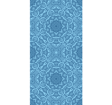 Roleta do salonu zen niebieska mandala - TenStickers