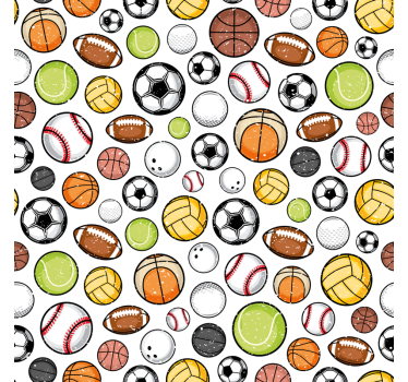 Roleta sport różnorodny sprzęt do piłek - TenStickers