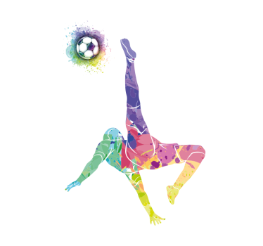 rolety na okno z motywem sportowym Akwarela piłkarz - TenStickers