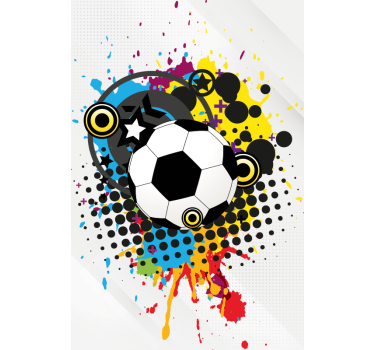 rolety na okno z motywem sportowym Artystyczna piłka nożna - TenStickers