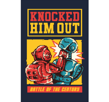 Zwariowana roleta robotyczny mecz bokserski - TenStickers