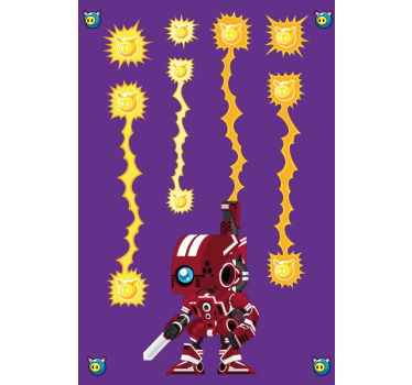 Roleta dla maniaków Wystrzeliwujący robot - TenStickers
