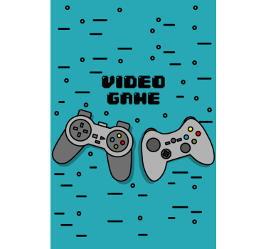 Roleta gamer Dwa kontrolery retro - TenStickers