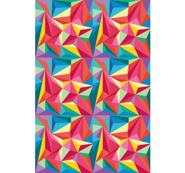 Roleta na okna z rysunkami Wielokolorowy obraz geometryczny - TenStickers