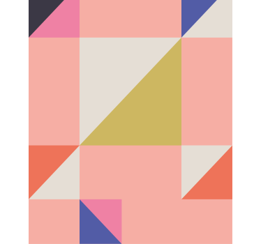 Rustykalna roleta geometryczne bloki kolorów - TenStickers