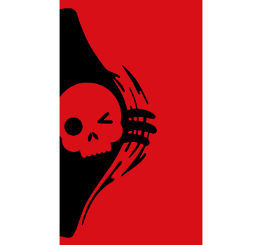 Zwariowana roleta projekt emblematu czaszki - TenStickers