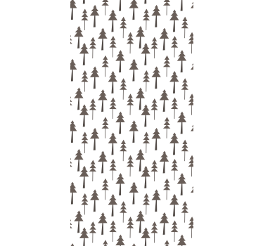 Roleta nowoczesna Wzór brązowych choinek - TenStickers