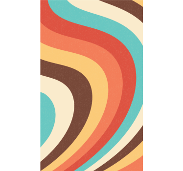 Roleta vintage zakrzywione fale retro - TenStickers