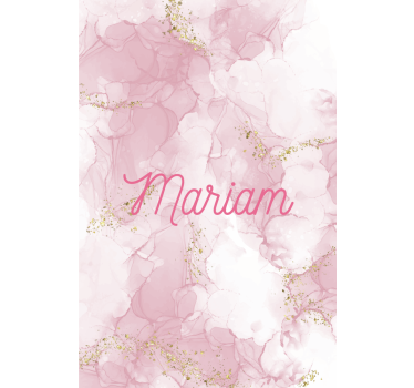 Elegancka roleta różowy marmur z imieniem - TenStickers