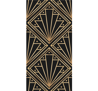 Roleta do jadalni elegancka Złote kształty w stylu art deco - TenStickers