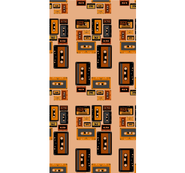 Roleta vintage kasety magnetofonowe retro - TenStickers