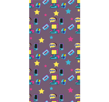 Roleta gamer z ikonami retro gier - TenStickers