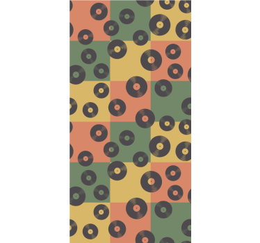 Roleta vintage płyty winylowe retro - TenStickers