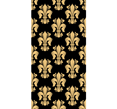 Elegancka roleta złoty wzór fleur-de-lis - TenStickers