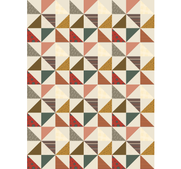 Vintage roleta Patchworkowy geometryczny - TenStickers